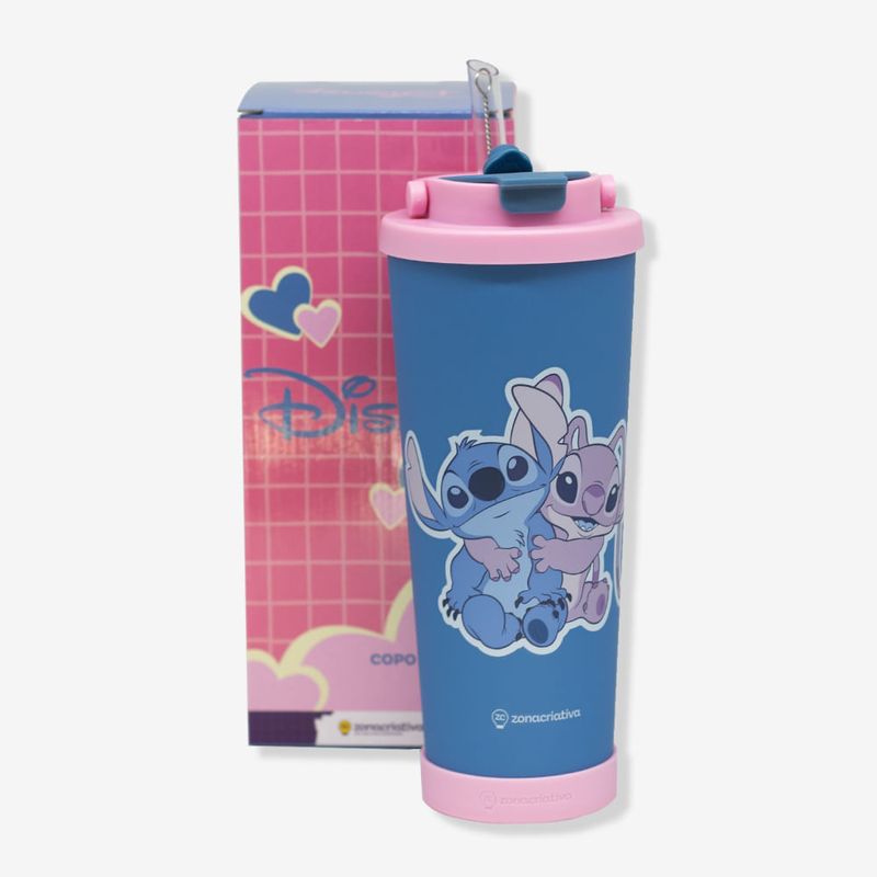 Copo Spring Stitch e Angel Namorados - Disney