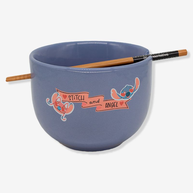 Bowl com Hashi Stitch e Angel Namorados - Disney