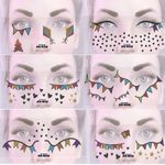 Adesivo Facial com Glitter para Festa Junina - Modelos Sortidos