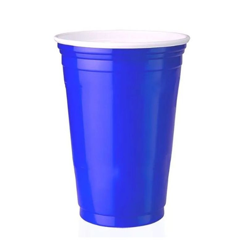 Copo Americano Descartável 400ml Azul - 25 Un