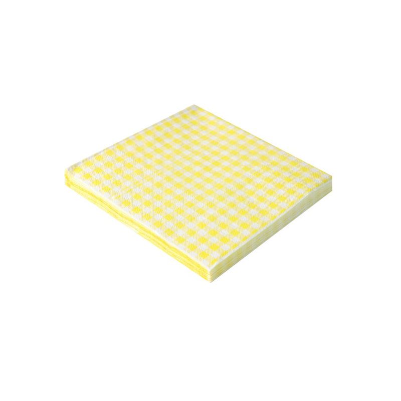 Guardanapos de Papel Folha Dupla 24cm Amarelo - 20 Un