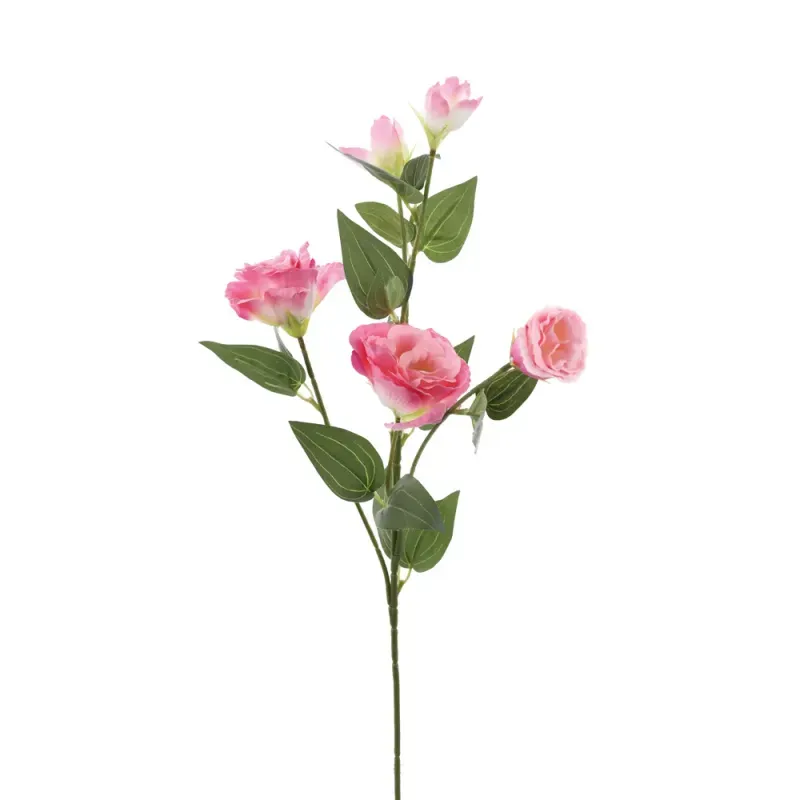 Flores Decorativas Permanentes - Rosas X5 68cm Rosa - 1 Haste