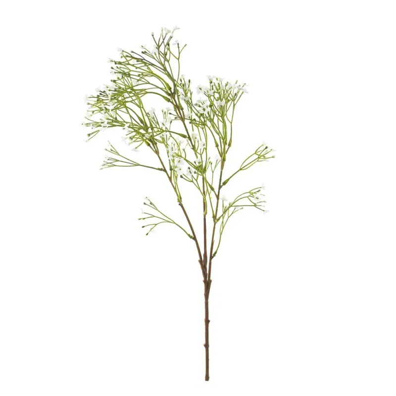 Flores Decorativas Permanentes - Wallflower X36 72cm Branco - 6 Hastes