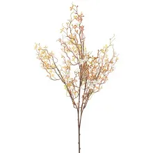 Flores Decorativas Permanentes - Flor de Ameixa X18 70cm Branco - 6 Hastes