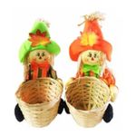Enfeite Cesto com Espantalho Para Festa Junina 25cm - 1 Un