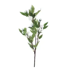 Flores Decorativas Permanentes - Mini Flores 83cm Branco - 6 Hastes