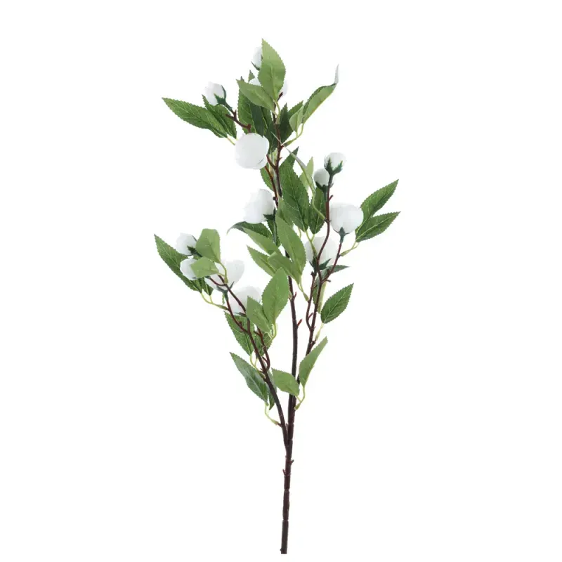 Flores Decorativas Permanentes - Mini Flores 83cm Branco - 6 Hastes