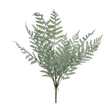 Galhos Decorativos Permanentes - Pick Samambaia 48cm Verde/Branco - 6 Buquês