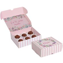 Kit Caixa Para 6 Brigadeiros/Bombons Melhor Mãe 13x10,6x4,5cm - 10 Un