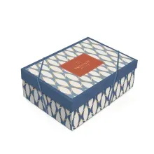 Kit Caixa Retangular com Tampa Waves M 35x25x11cm - 10 Un