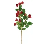Flores Decorativas Permanentes - Haste de Rosas X15 70cm Vermelha - 6 Hastes