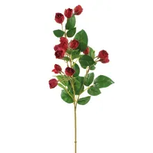 Flores Decorativas Permanentes - Haste de Rosas X15 70cm Vermelha - 6 Hastes