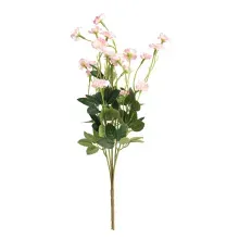 Flores Decorativas Permanentes - Haste de Mini Rosas X23 45cm Rosa - 6 Hastes