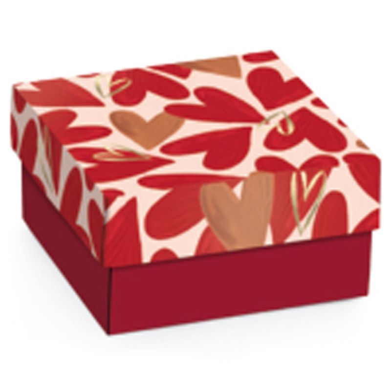 Kit Mini Caixa Quadrada Season Love M 9,5x9,5x4cm - 50 Un