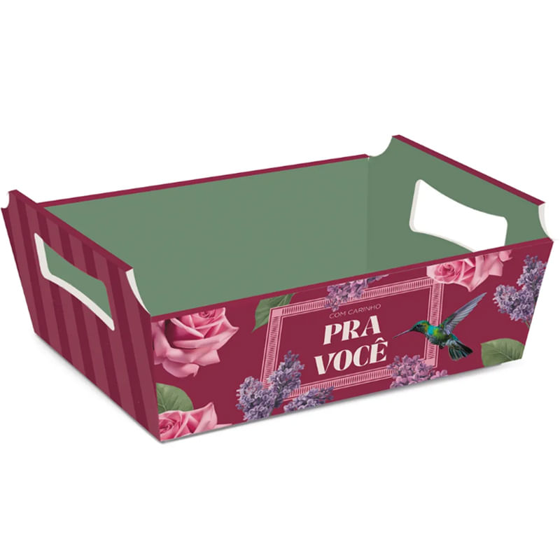 Kit Cesta de Cartão Brigitte MG 27x18,5x9,5cm - 10 Un
