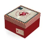Kit Caixa Quadrada Amor Real M 26x26x12cm - 10 Un