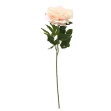 Flores Decorativas Permanentes - Rosa Decorativa Toque Aveludado 80cm Rosa Chá - 6 Hastes
