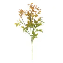 Folhas Decorativas Permanentes - Pick Folhagem 64cm Verde/Marrom - 6 Buquês
