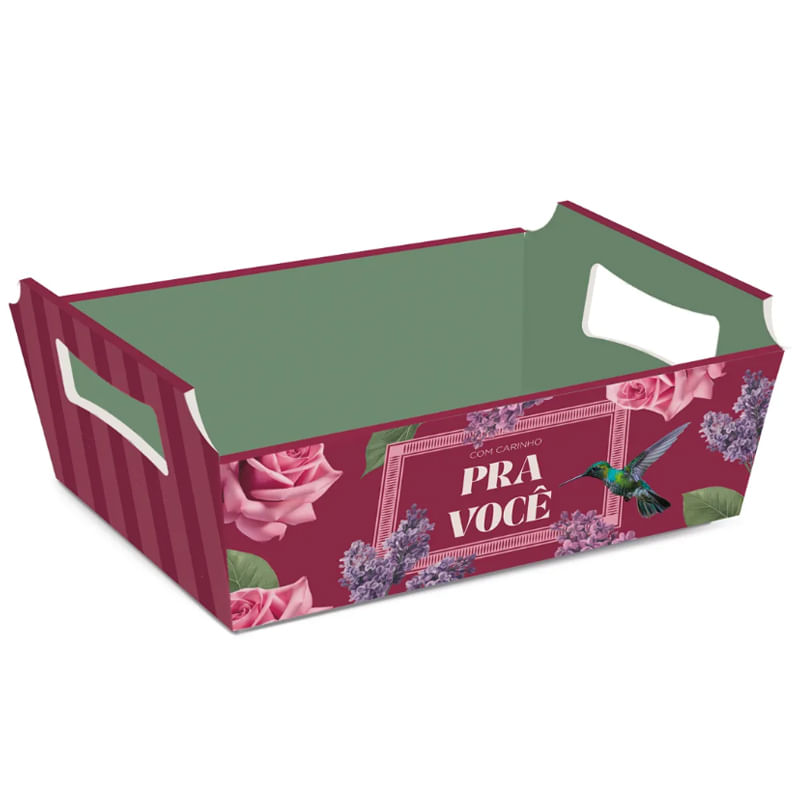 Kit Cesta de Cartão Brigitte M 22x15x9cm - 10 Un