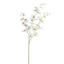 Flores Decorativas Permanentes - Orquídea X32 83cm Branco - 6 Hastes
