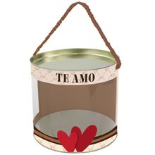 Kit Cesta na Lata com Alça L'Amour 20x22cm - 4 Un