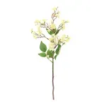 Flores Decorativas Permanentes - Hortênsia com Folha 50cm Amarelo/Verde - 6 Hastes
