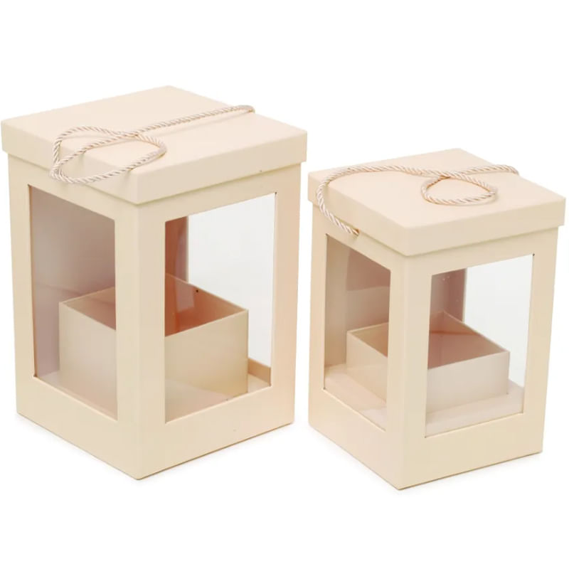 Kit Caixa Alta com Visor Liso P/G Kraft - 2 Un