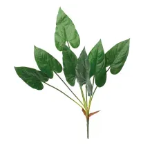 Folhas Decorativas Permanentes - Buquê Costela de Adão X7 76cm Verde - 1 Buquê