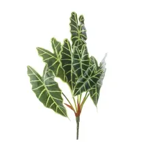 Folhas Decorativas Permanentes - Buquê Folhagem X7 64cm Verde - 1 Buquê