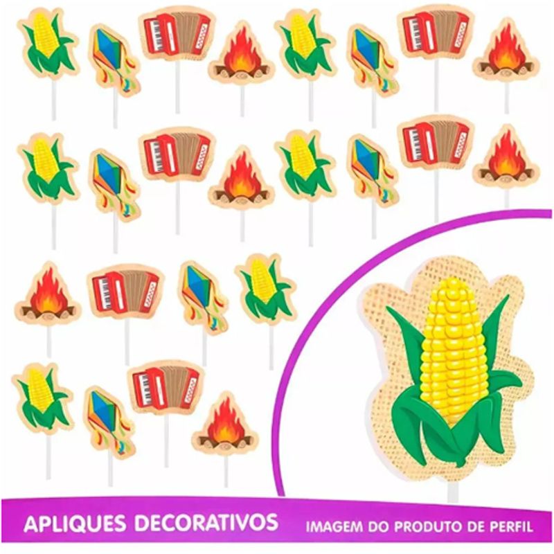 Kit Fácil Decoração Festa Junina - 39 Itens
