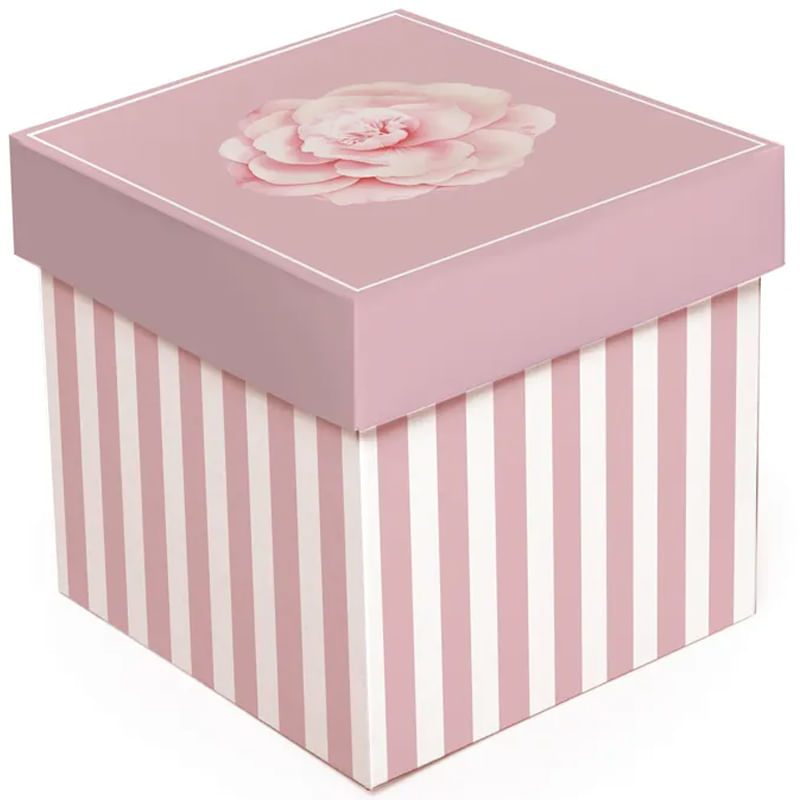 Kit Caixa Cubo Camélia G 17x17x17cm - 10 Un