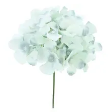 Flores Decorativas Permanentes - Hortênsia com Haste 46cm Verde Claro/Verde - 6 Hastes