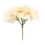 Flores Decorativas Permanentes - Hortênsia com Haste 46cm Rosa Chá/Verde - 6 Hastes