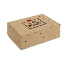 Kit Caixa Retangular Realce É de Coração P 20x14x7cm - 10 Un