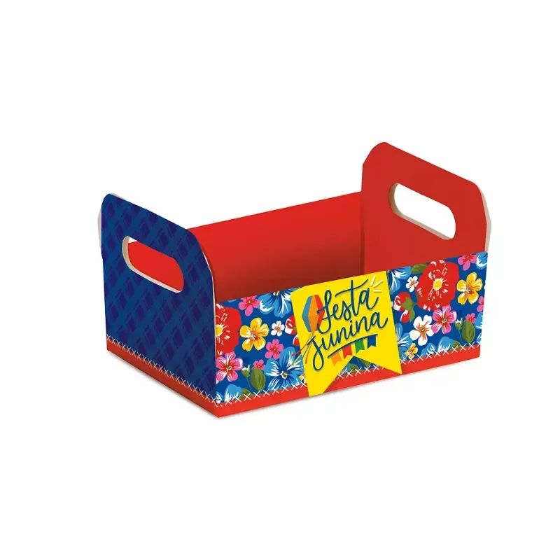 Caixote de Cartão Arraiá Bão Demais M 22x15x8cm - 10 Un