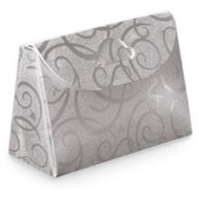 Kit Mini Caixa Bag Glamour Prata G 9x4x6,5cm - 100 Un