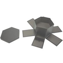 Caixa Hexagonal Surpresa de Papel Liso 24,2x21x15,5cm Preto - 1 Un
