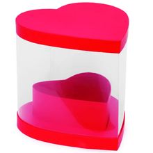 Caixa Coração com Tampa Liso 14,5x20cm Vermelho - 1 Un