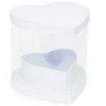 Caixa Coração com Tampa Liso 26x26x25,5cm Branco - 1 Un