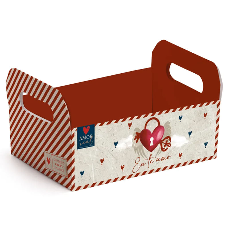 Kit Caixote de Cartão Amor Real M 22x15x8cm - 10 Un