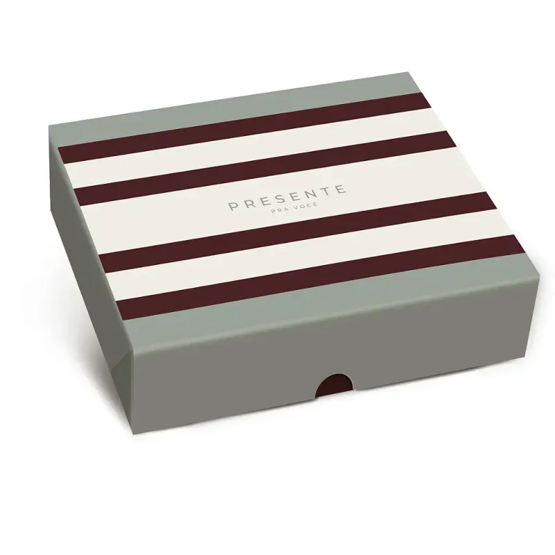 Kit Caixa Retangular Tampa Fundo New Land M 25x20x5cm - 10 Un