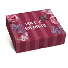 Kit Caixa Retangular Tampa Fundo New Brigitte M 25x20x5cm - 10 Un