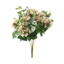 Flores Decorativas Permanentes - Flores X10 45cm Rosa - 1 Buquê