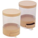 Caixa Redonda com Gaveta Liso 22x26,5cm Kraft - 1 Un