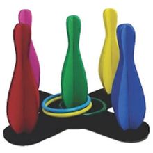 Jogo de Argolas Para Festa Junina 27cm - Com 6 Pinos e 3 Argolas