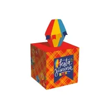 Caixa Pop Up Arraiá Bão Demais 9x9x8,5cm - 10 Un