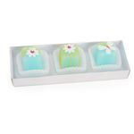 Vela 3 Docinhos Azul Claro Amarelo (Velas Candies) 5x4x4 - 3 Un