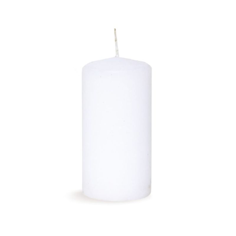 Natal - Vela Pilar Básico Branca 12X6 cm (Velas Bolsius) - 10 Un