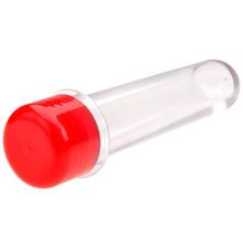 Tubete Grande 12cm com Tampa Vermelho - 10 Un