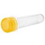 Tubete Grande 12cm com Tampa Amarelo - 10 Un